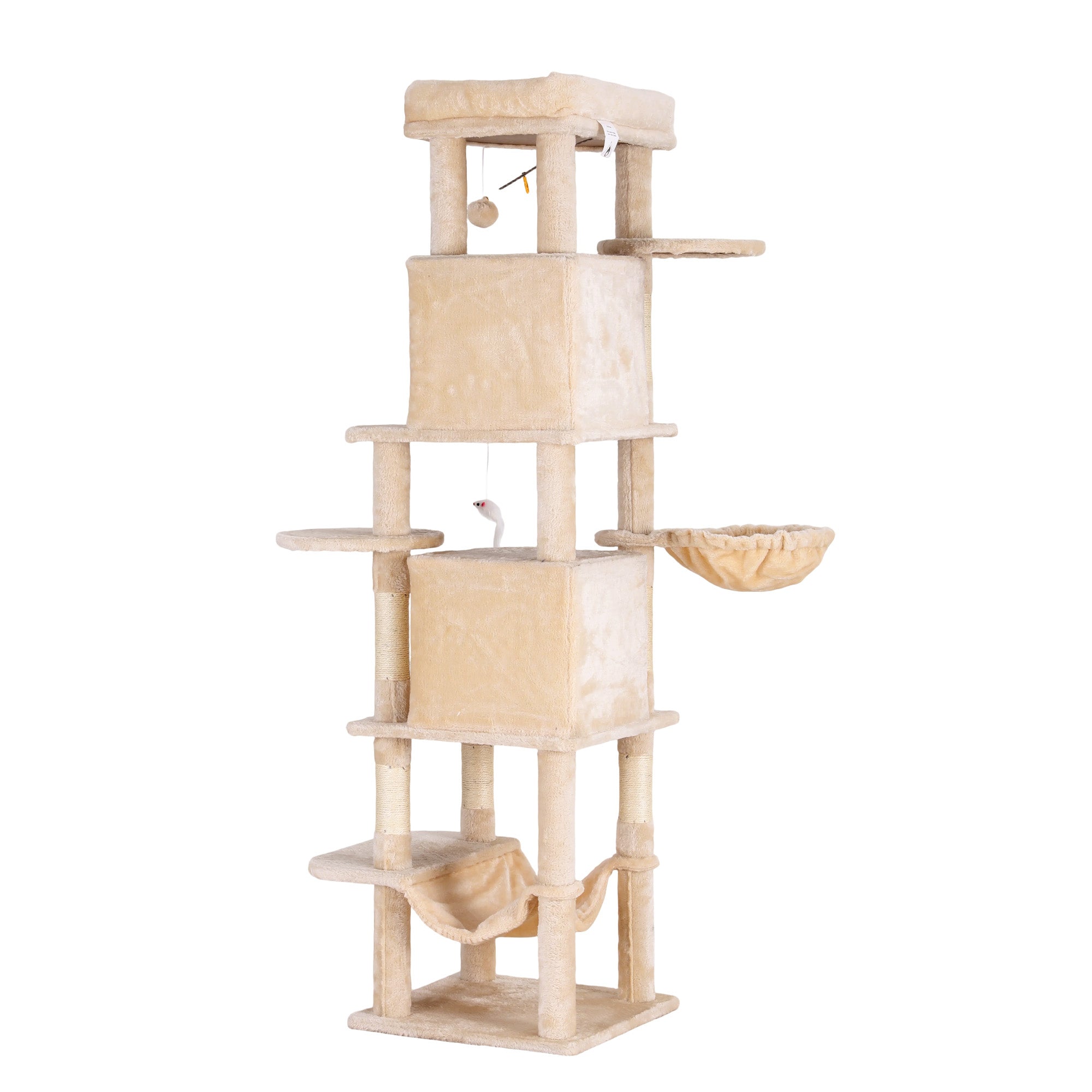 Maddox Cat Tree Tower – Beige – 167 cm