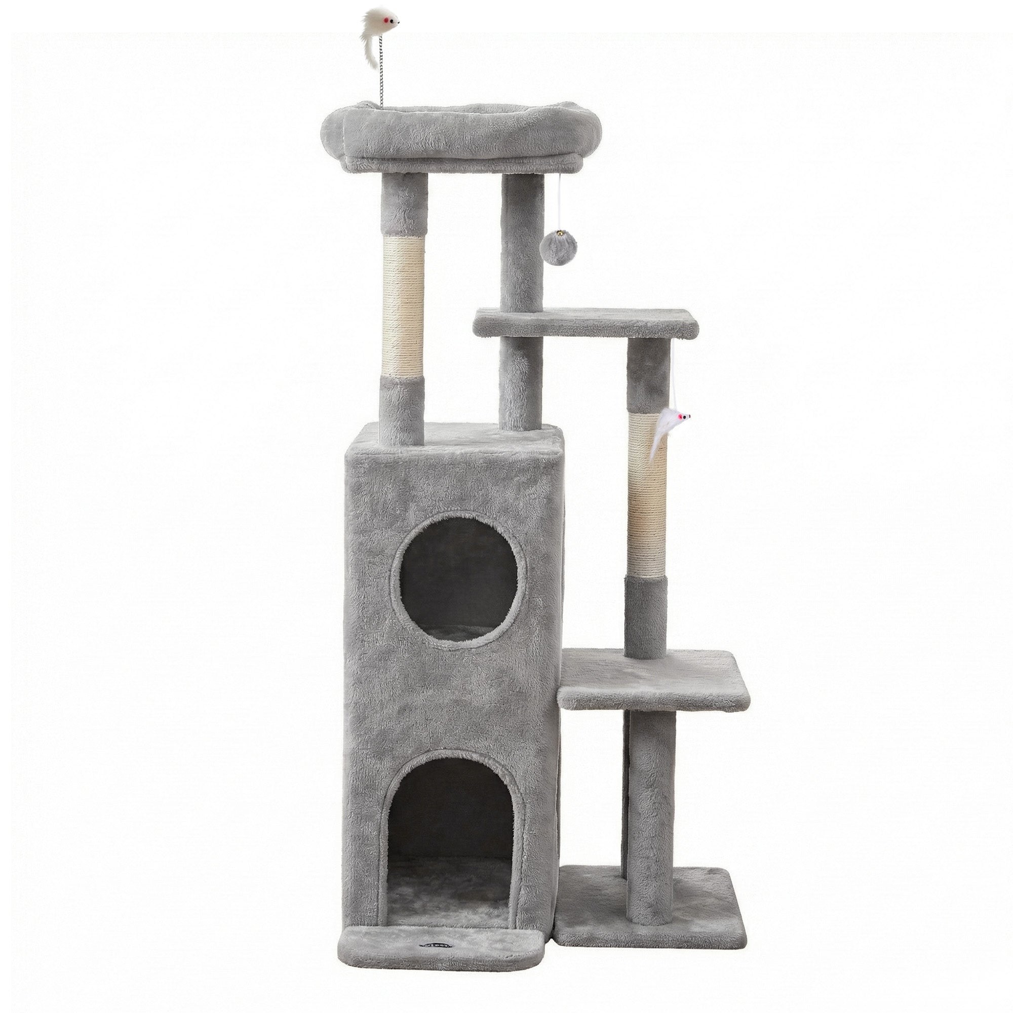 Everest Cat Tree Tower – Light Grey – 127 cm