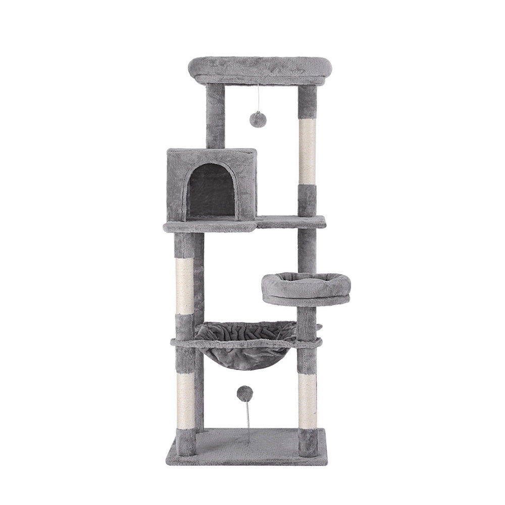 Meridian Cat Scratching Tree – Light Grey – 143 cm