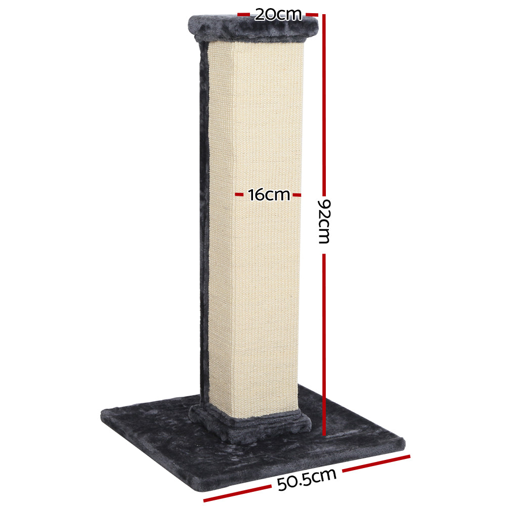 Aspen Cat Scratching Post Tower – Grey – 92 cm