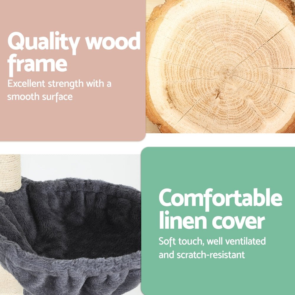 Summit Floor-to-Ceiling Cat Tree – Dark Grey – 260 cm