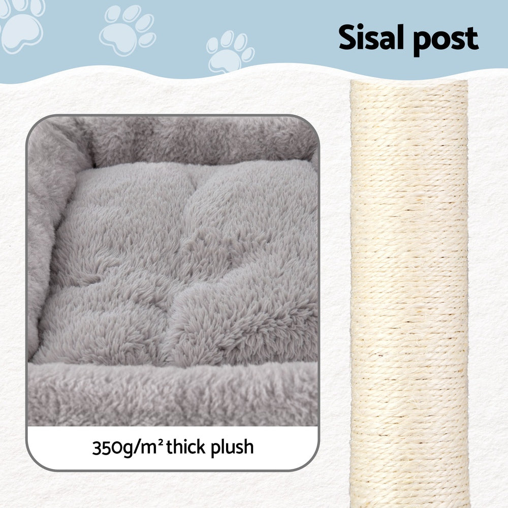 Mira Cat Tree Tower – Light Grey – 67 cm