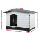 Large Outdoor Dog Kennel - Grey