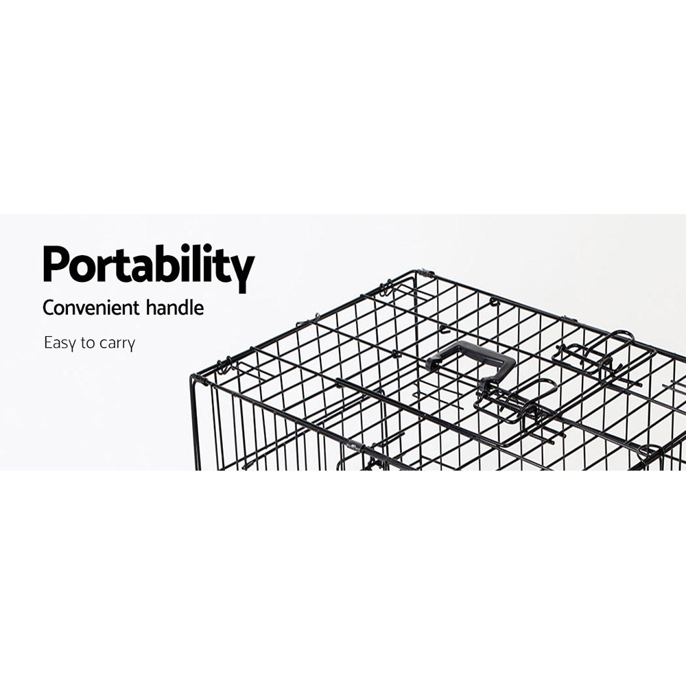 Rowan Dog Kennel Crate – Black – 42 Inch