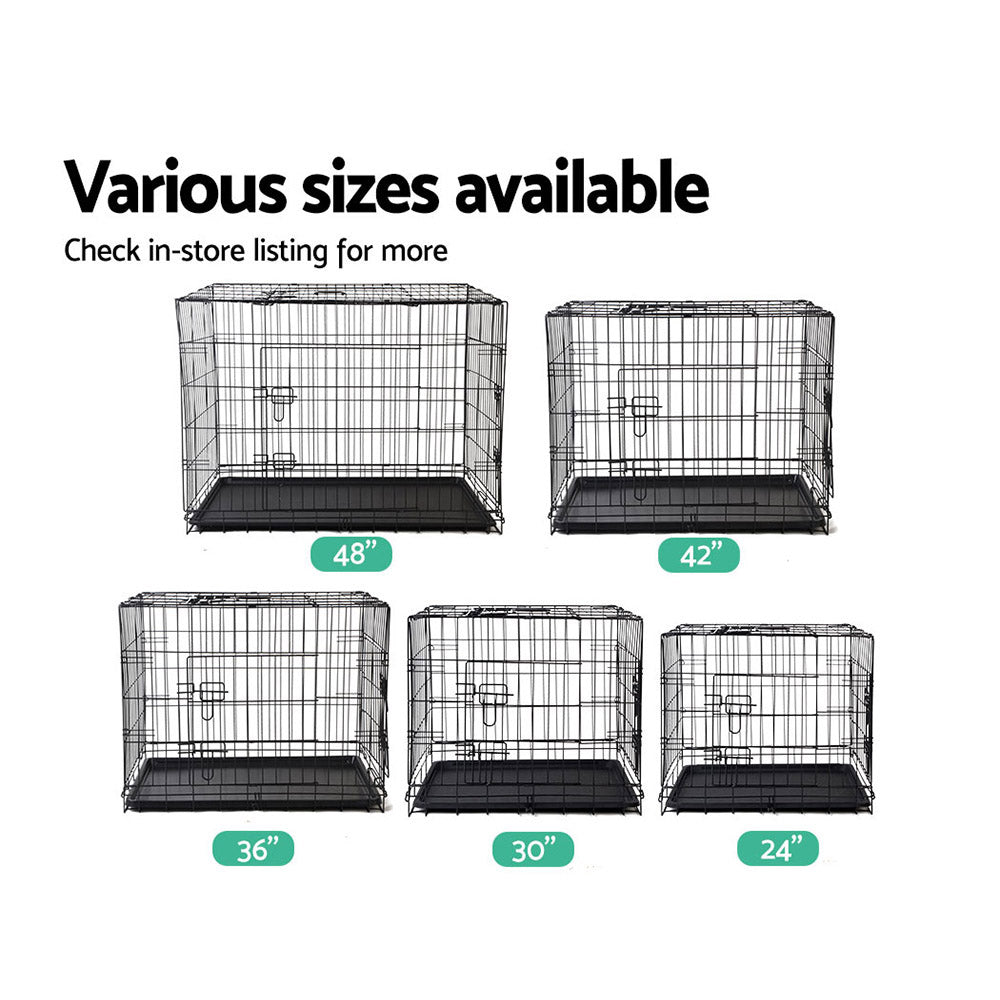 Rowan Dog Kennel Crate – Black – 42 Inch