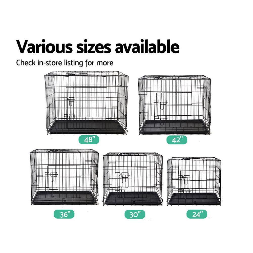 Nova Dog Kennel Crate – Black – 48 Inch