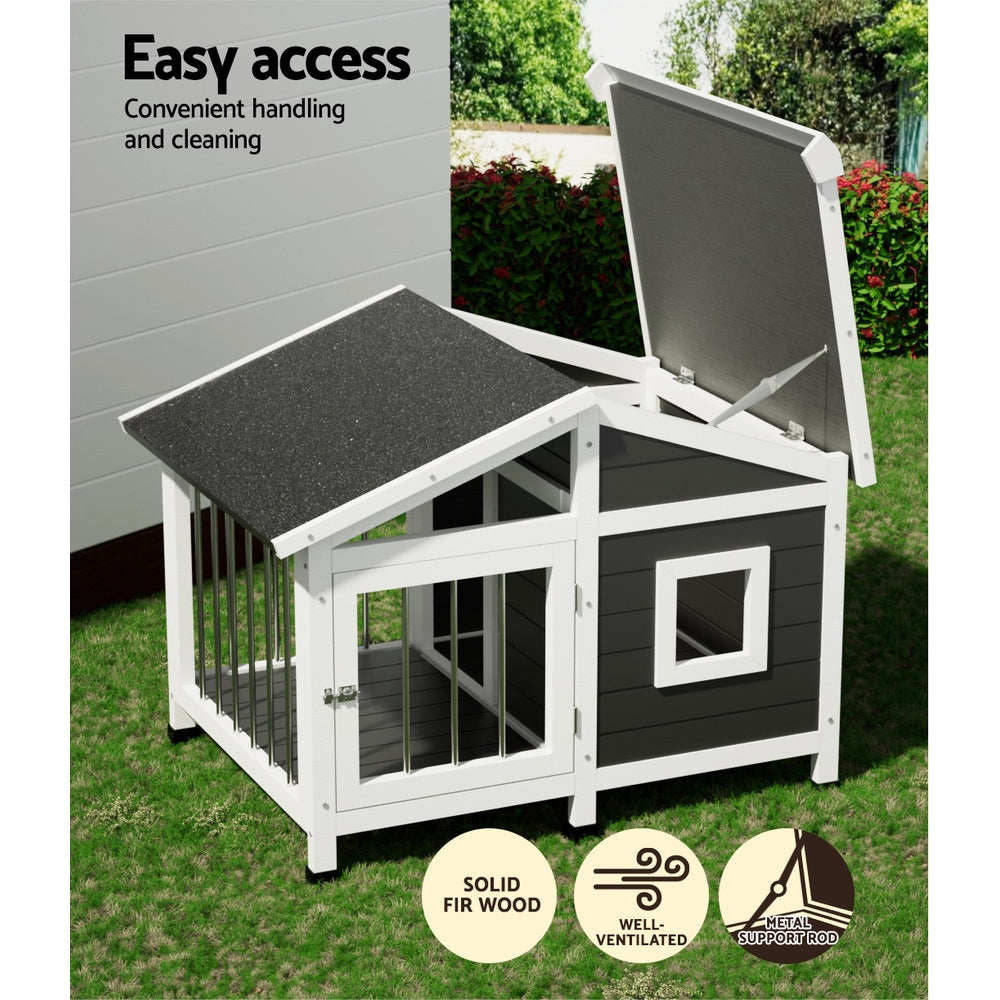 Dalston Wooden Dog Kennel – Natural – Large