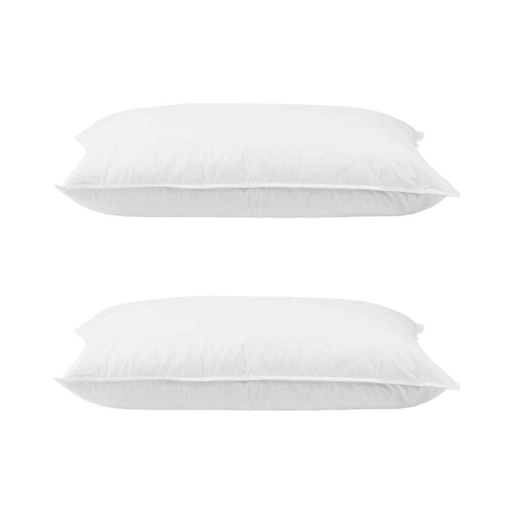 Cascade Duck Feather Pillows – White – Set of 2