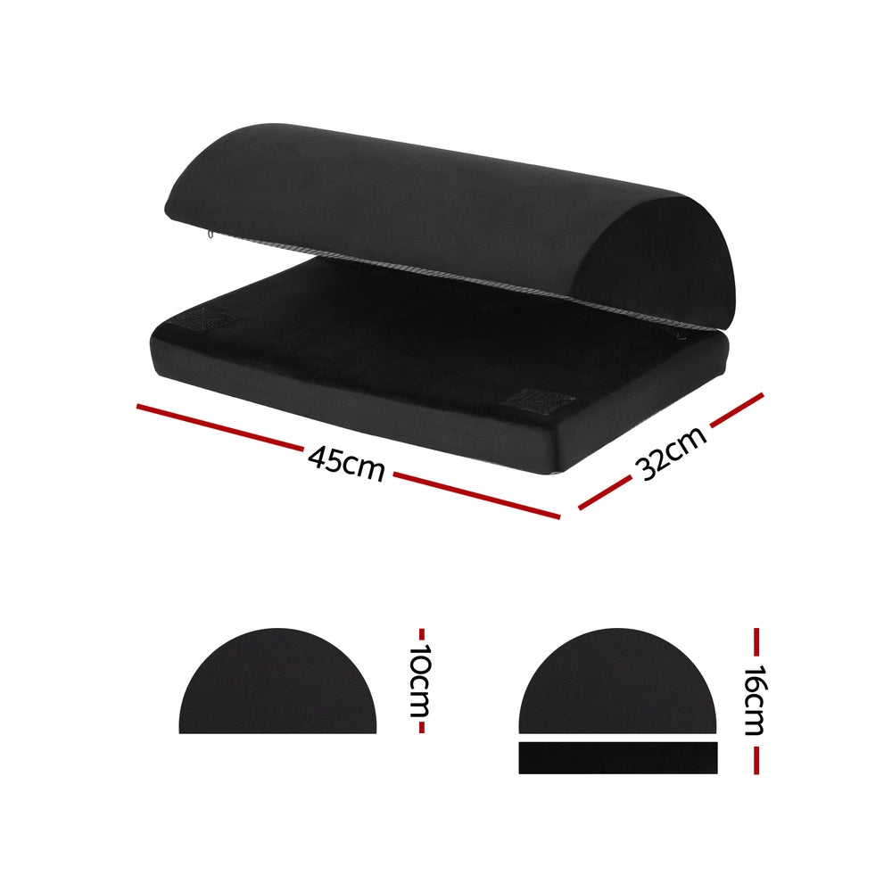 Caldera Memory Foam Footrest Cushion – Black – Standard