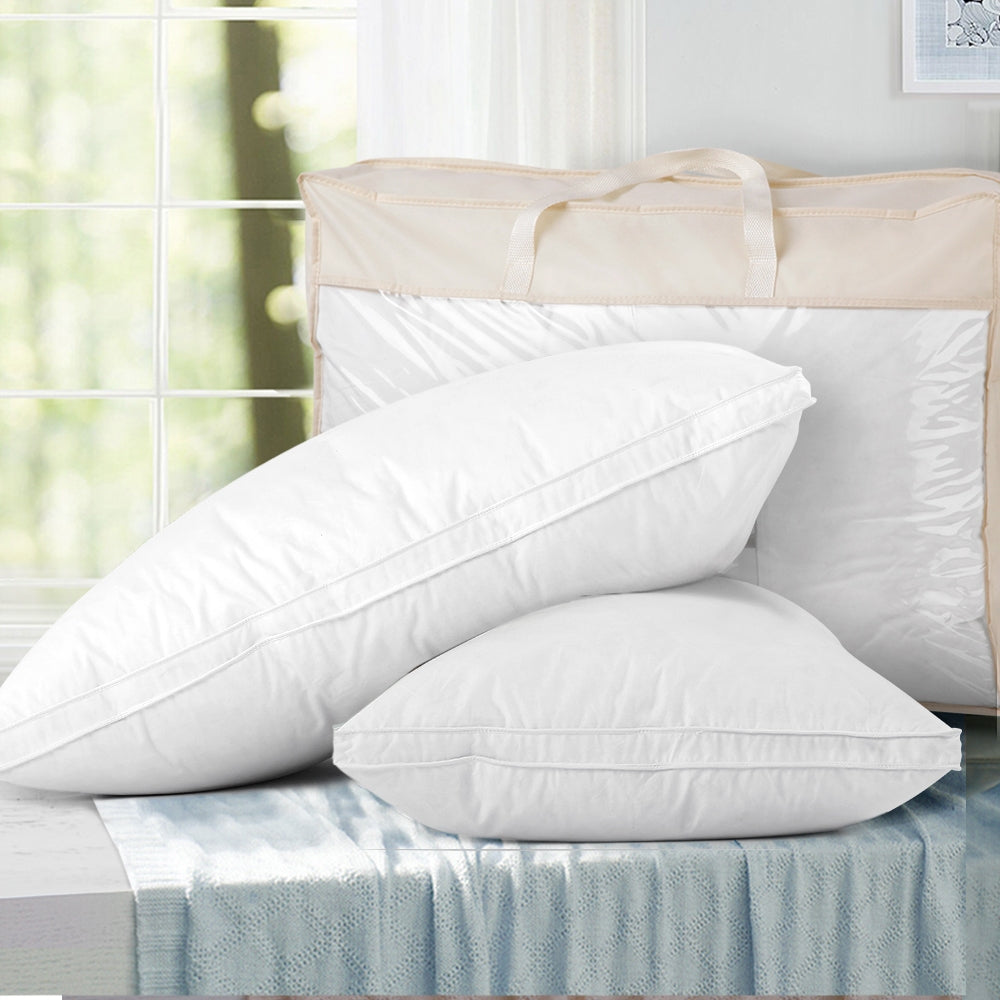 Goose Feather Down Pillow Luxury Twin Pack