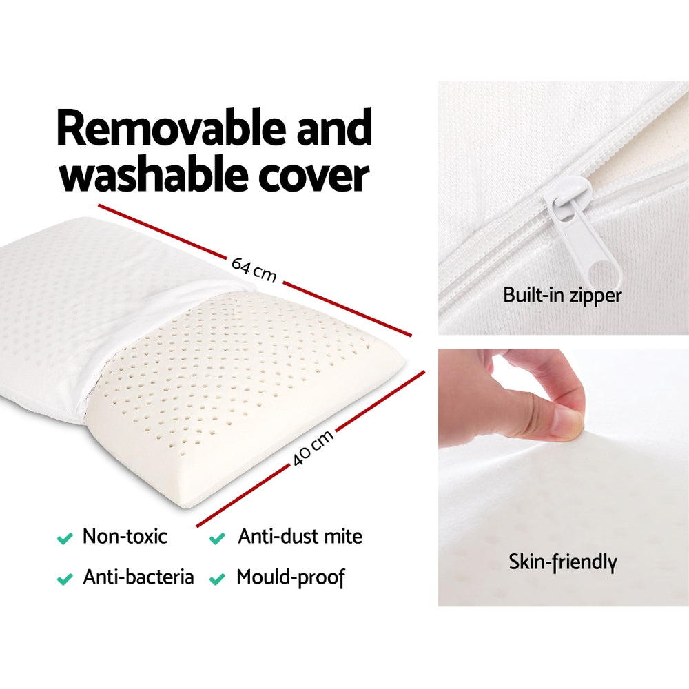 Natura Natural Latex Pillows – White – Set of 2