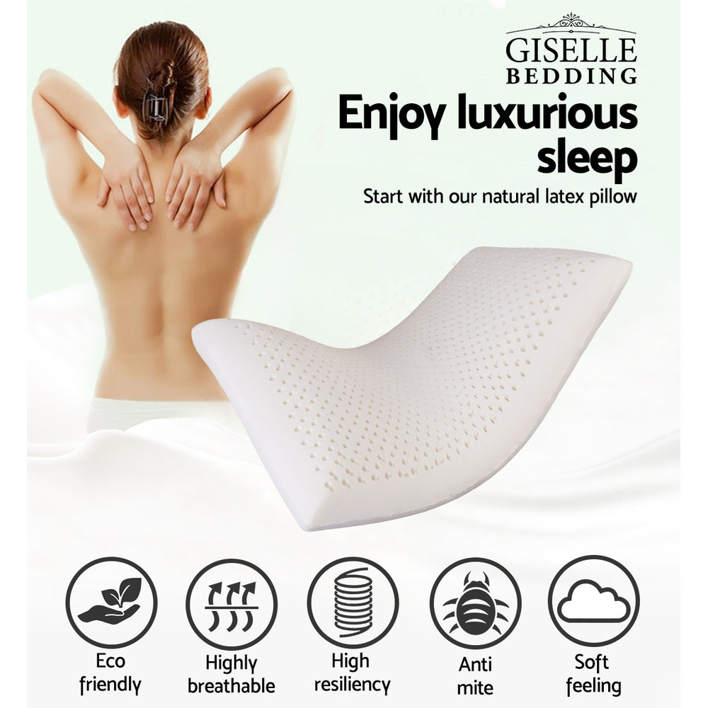Natura Natural Latex Pillows – White – Set of 2
