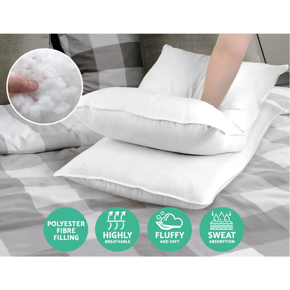 Rowan 4-Pack Bed Pillows – 2 Firm & 2 Medium
