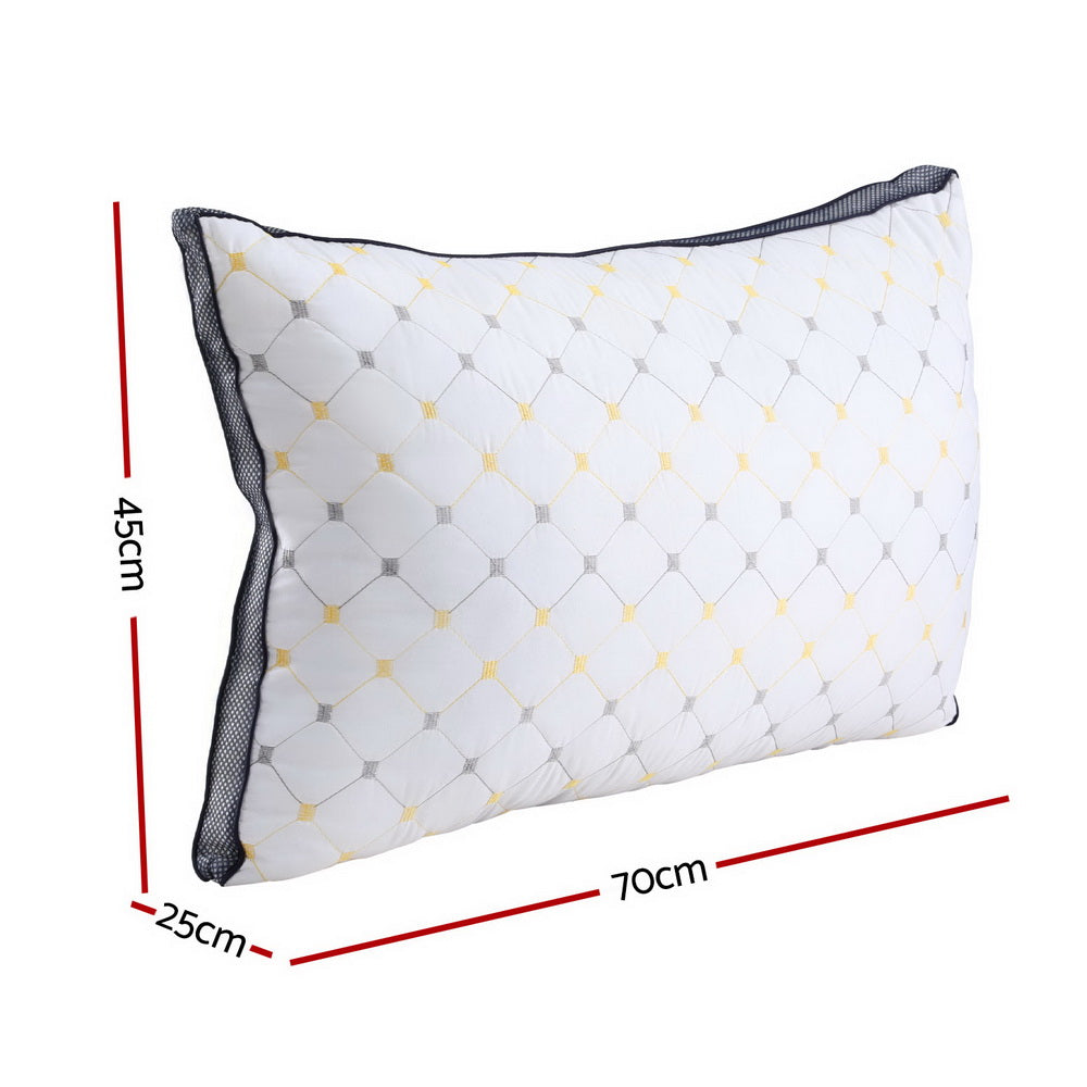 Serene Microfibre Pillows – White – Set of 2