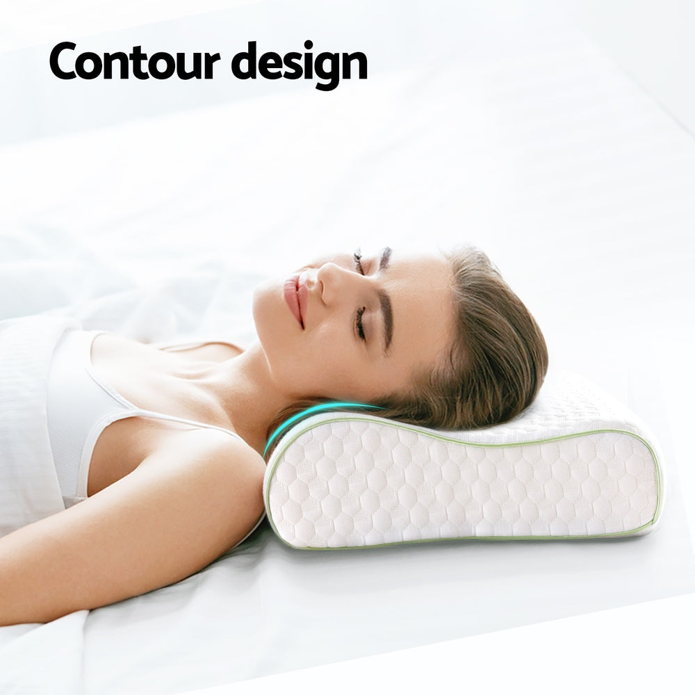 Marston Memory Foam Contour Pillow – White – Standard