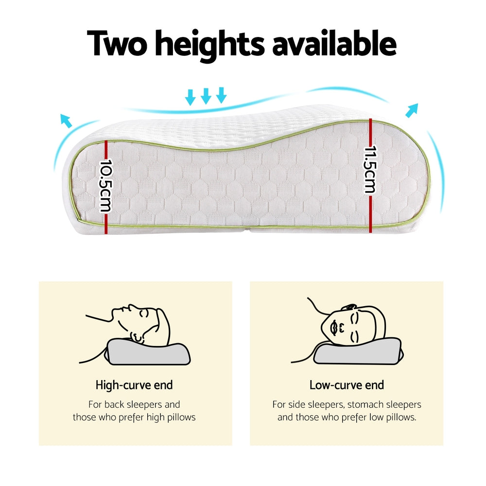 Marston Memory Foam Contour Pillow – White – Standard