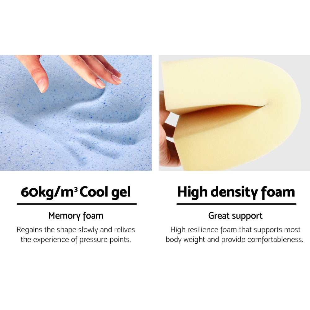Support Memory Foam Wedge Pillows – Blue – Set of 2