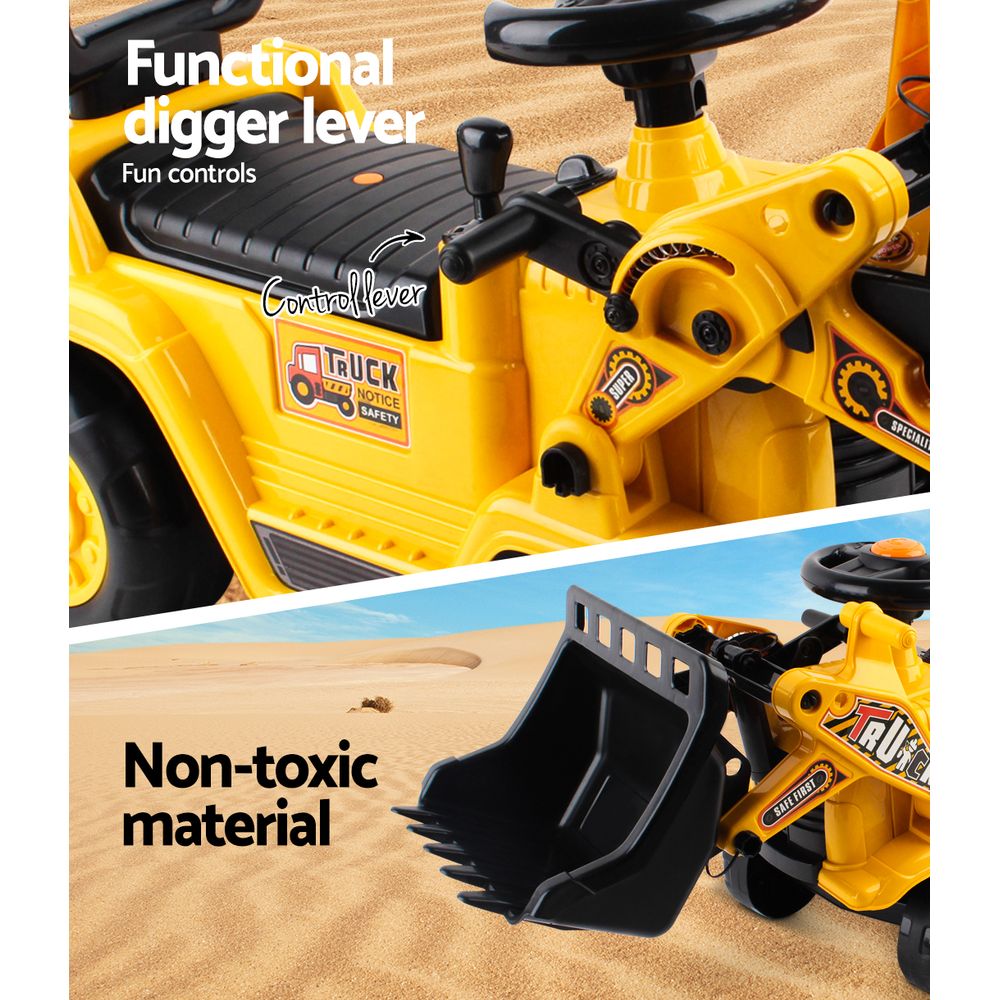 Nara Ride On Bulldozer – Yellow – Kids