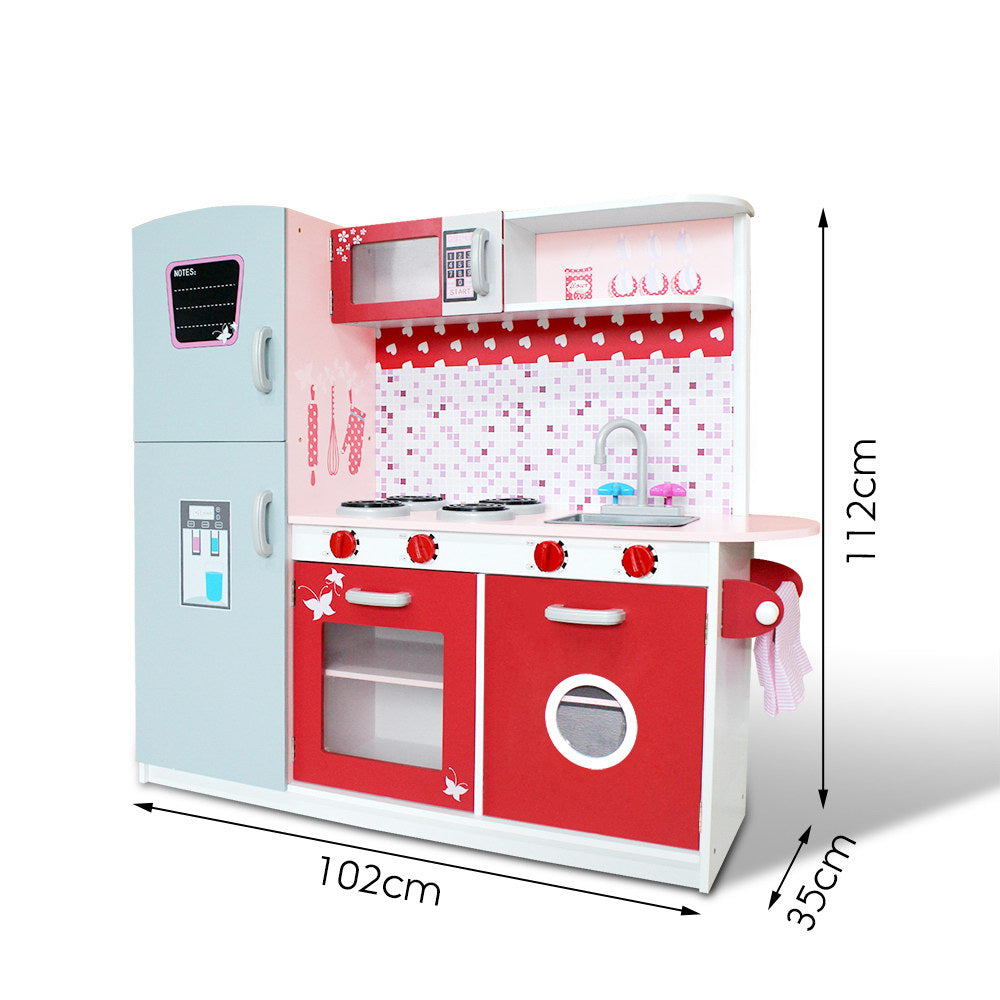 Alderon Wooden Kitchen Play Set – Pink – 97 cm