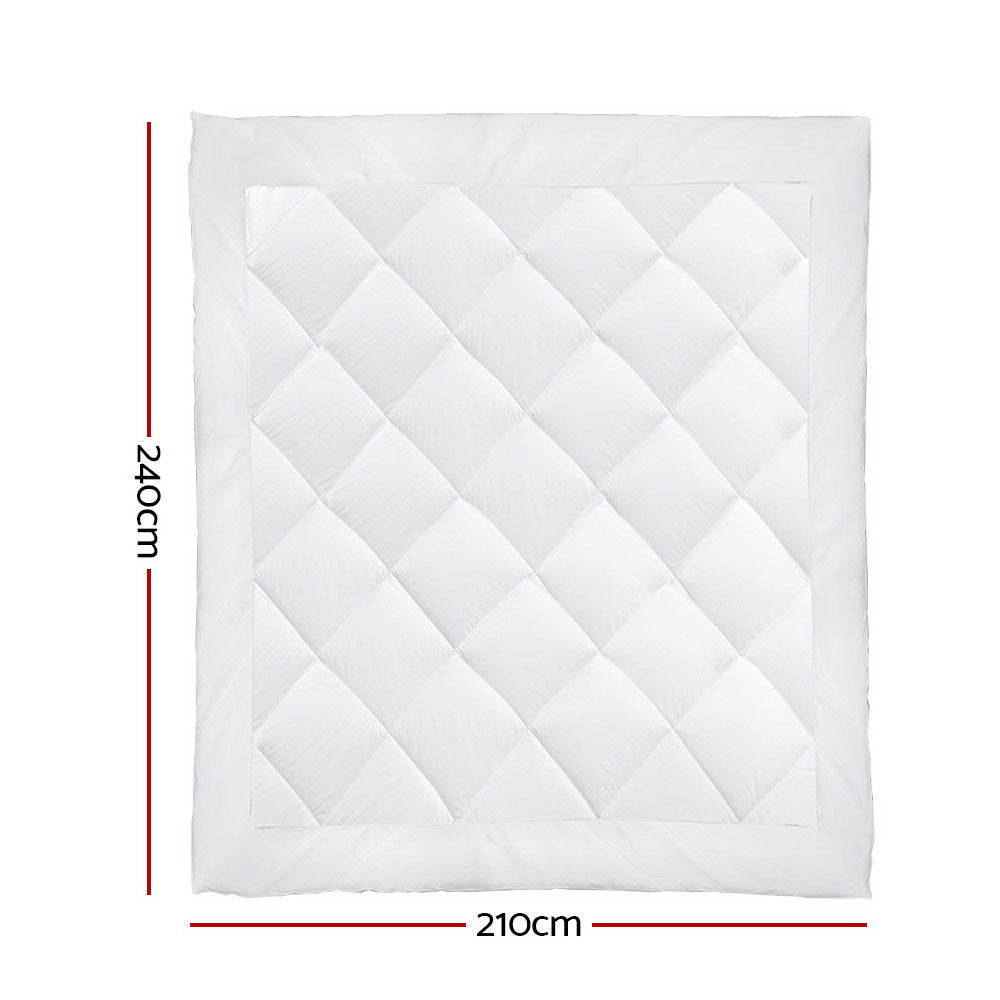 Linden Bamboo Microfibre Quilt – White – King