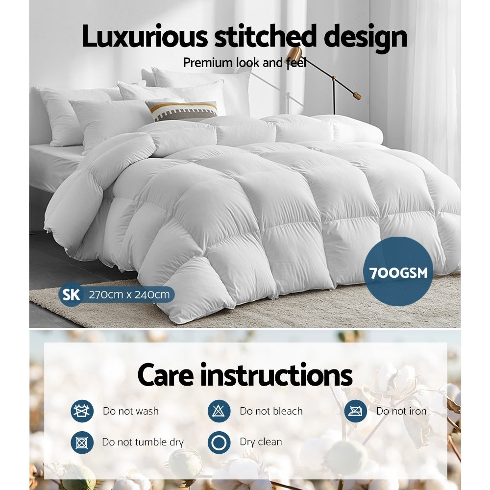 Rowan Duck Down Quilt – White – King