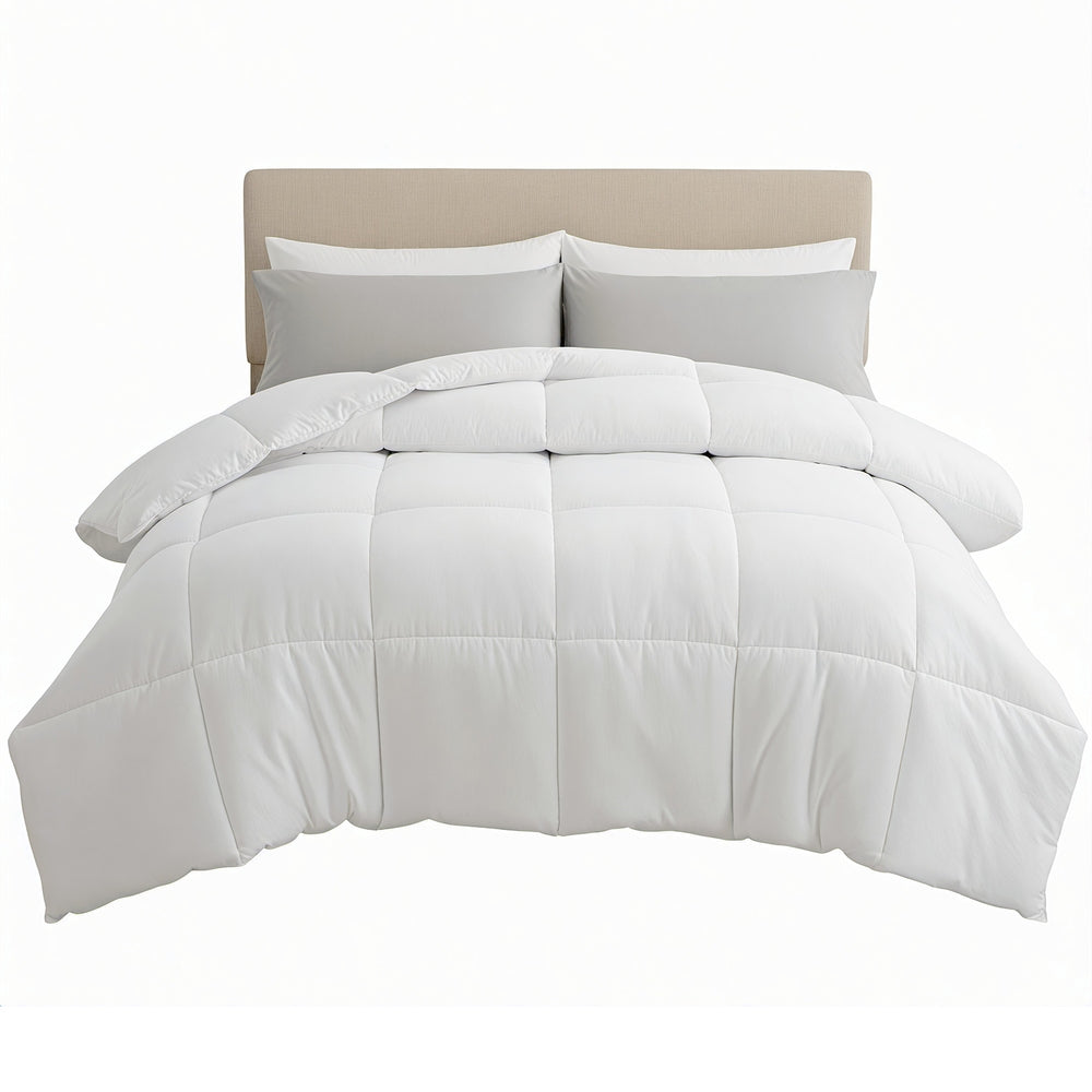 Linden Microfiber All Season Quilt – White – King