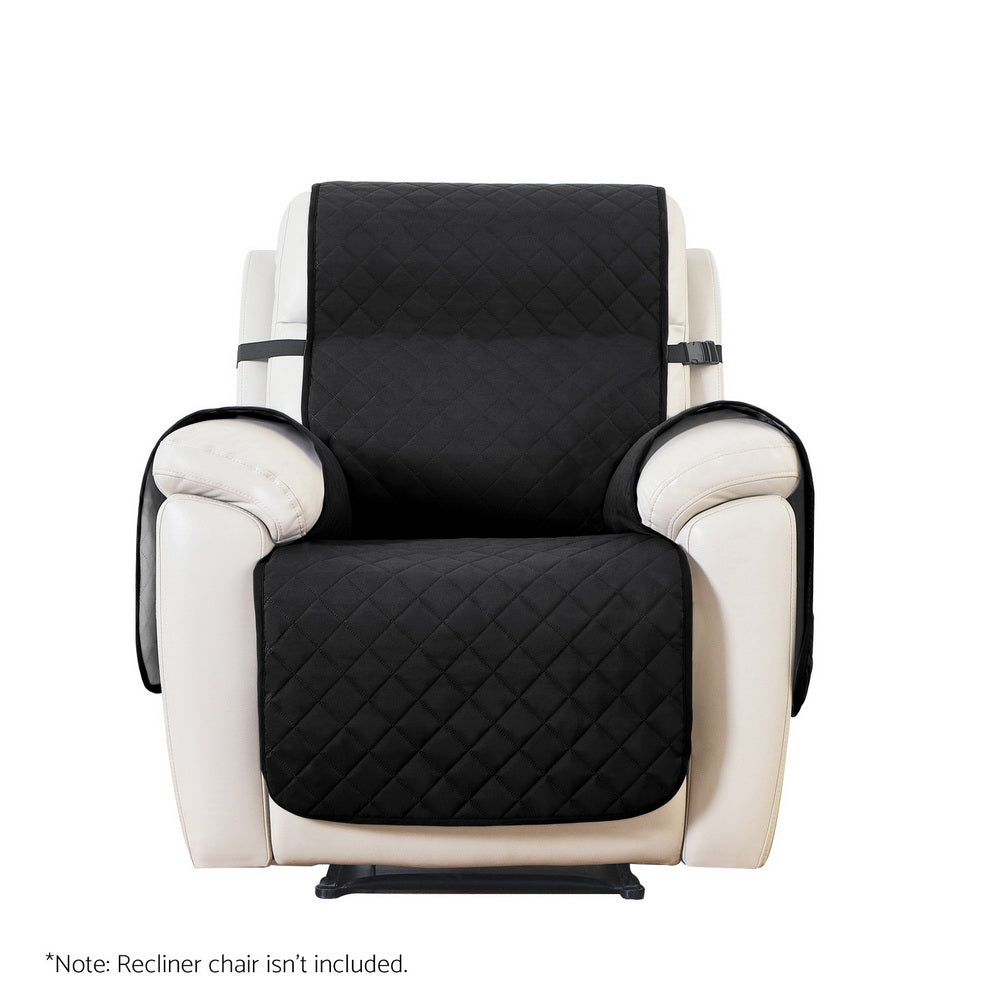 Shield Water Resistant Recliner Cover – Black – Single