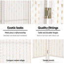 4 Panel Room Divider Screen - Woven White