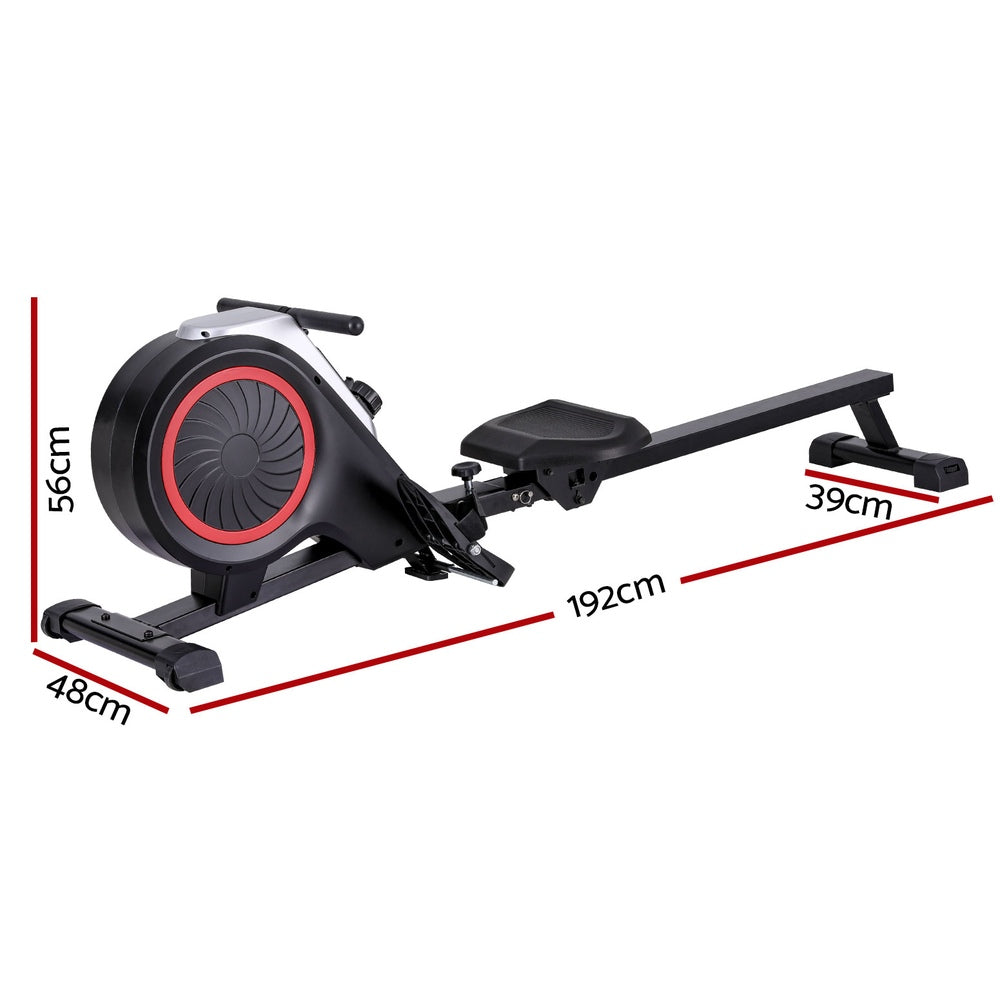 Everfit Foldable Magnetic Rowing Machine – Black – 16 Levels