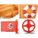 Wooden Boat Sandpit with Canopy Bench Seat - 165cm