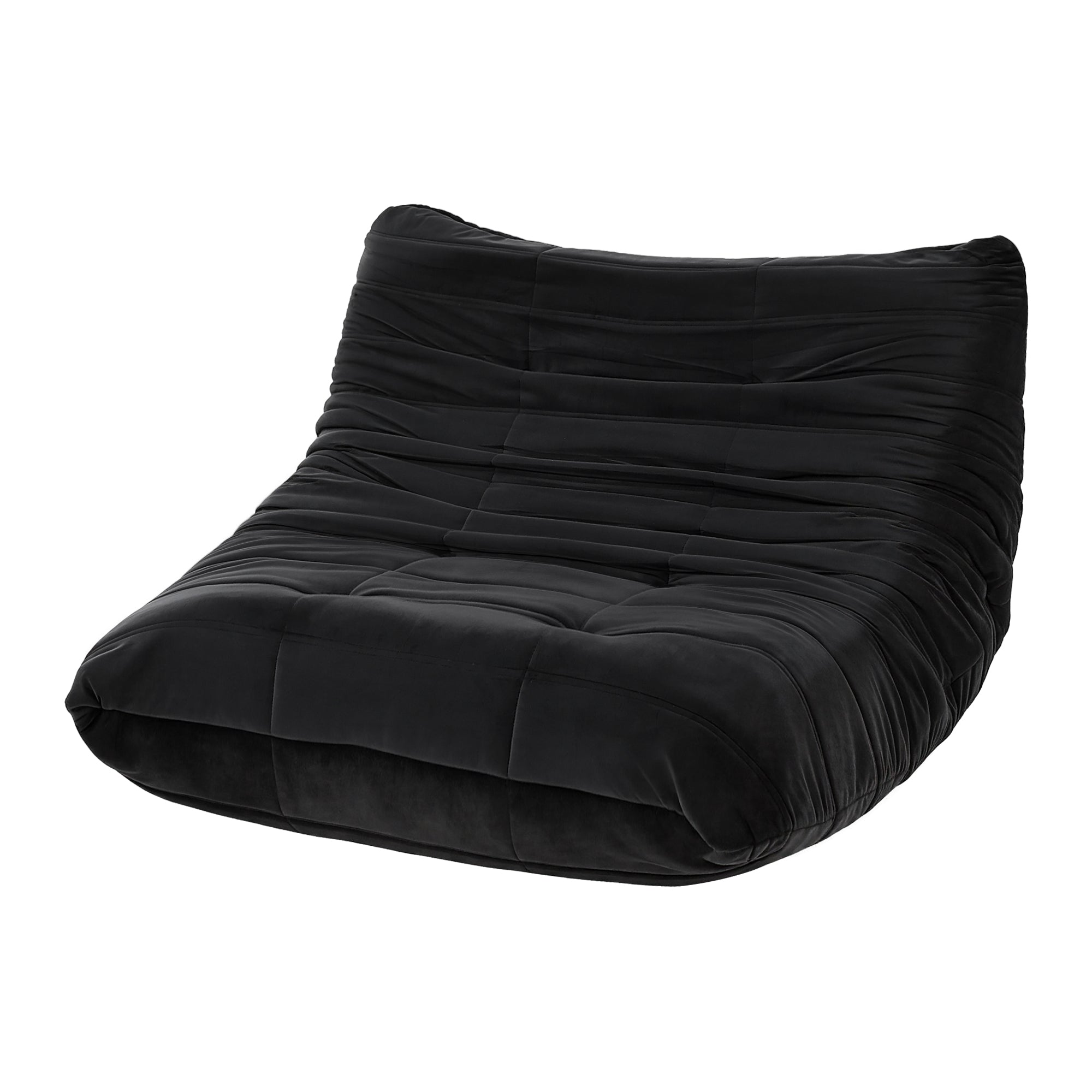 Caldara Lazy Floor Sofa – Black – 2 Seater