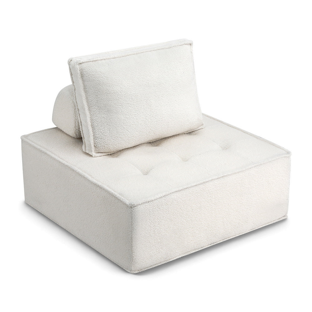 Rowan Floor Sofa Modular Lounge Set – White – Set of 2