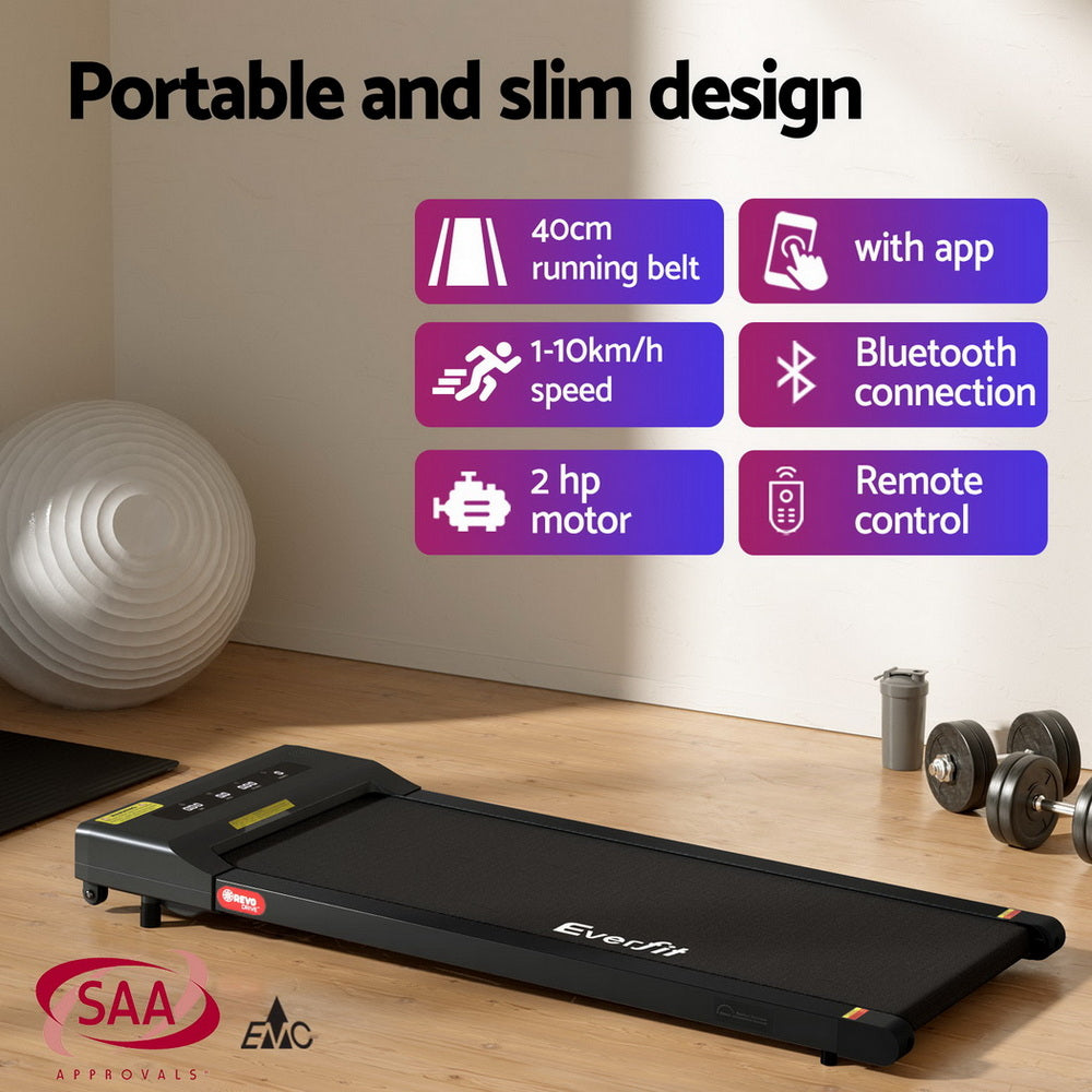 Kaplan Electric Treadmill Desk Combo – Black & Natural Wood – 120 cm