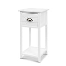 White Vintage Bedside Table – Thyme Design