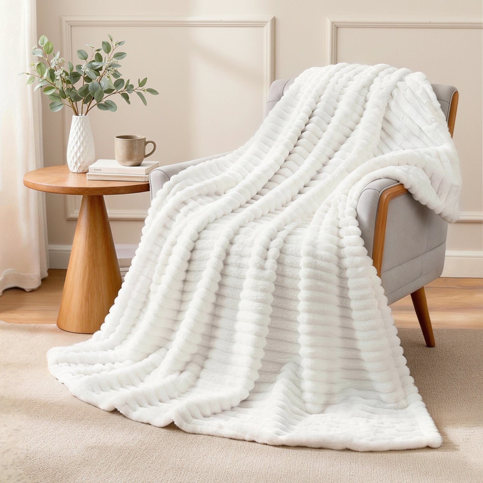 Giselle Throw Blanket Fleece Soft Lightweight Cozy Sofa Couch Bed Throw
