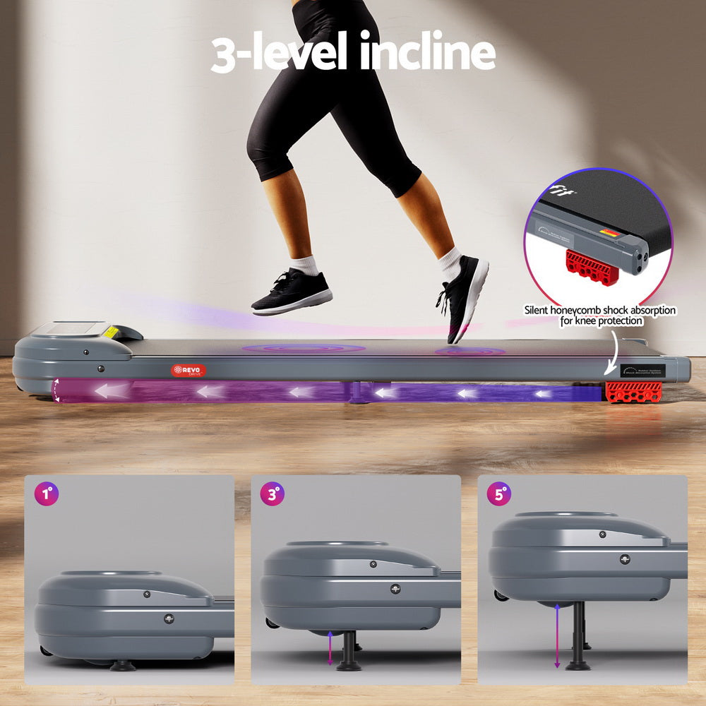 Fletcher Electric Walking Pad – Grey – Under Desk
