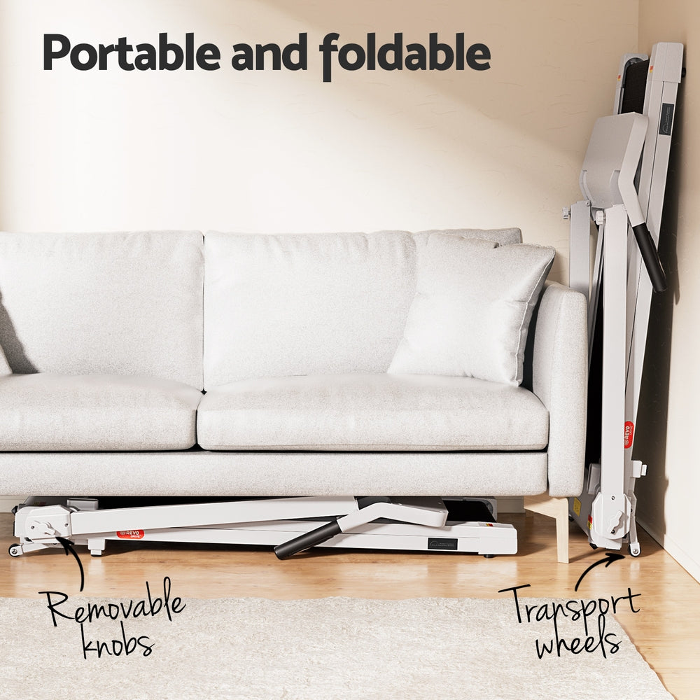 Volos Electric Foldable Treadmill – White – 42 cm
