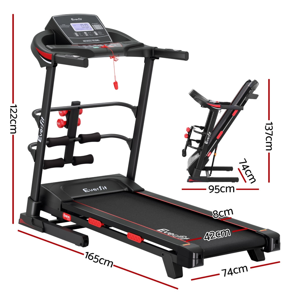Halston Electric Treadmill with Sit Up Bar – Black – 42 cm
