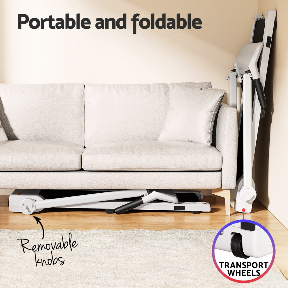 Nara Electric Foldable Treadmill – White – 45 cm
