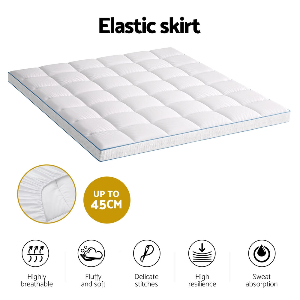 Serano Bamboo Mattress Topper – White – King