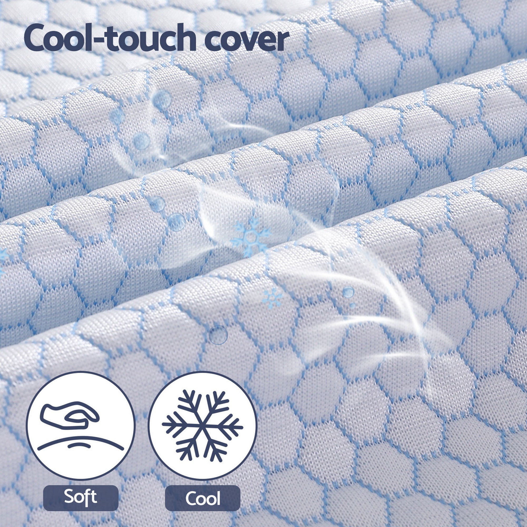 Alderon Latex Mattress Topper with Cooling Cover – Natural – Double – 5cm