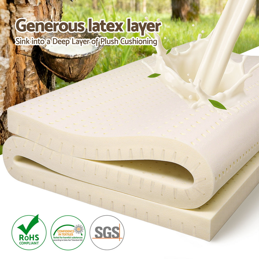 Serano Latex Mattress Topper – Natural – Double – 7.5cm