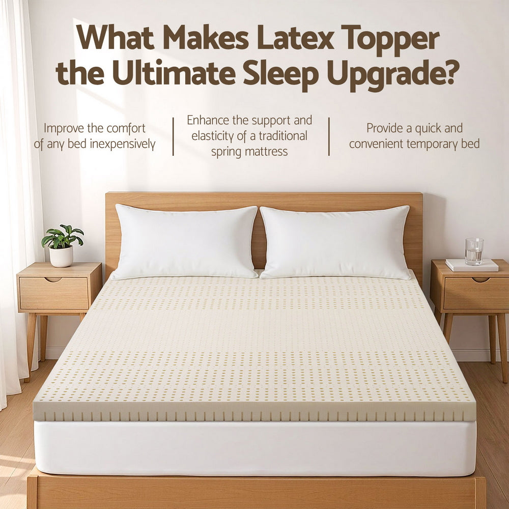 Serano Latex Mattress Topper – Natural – Double – 7.5cm