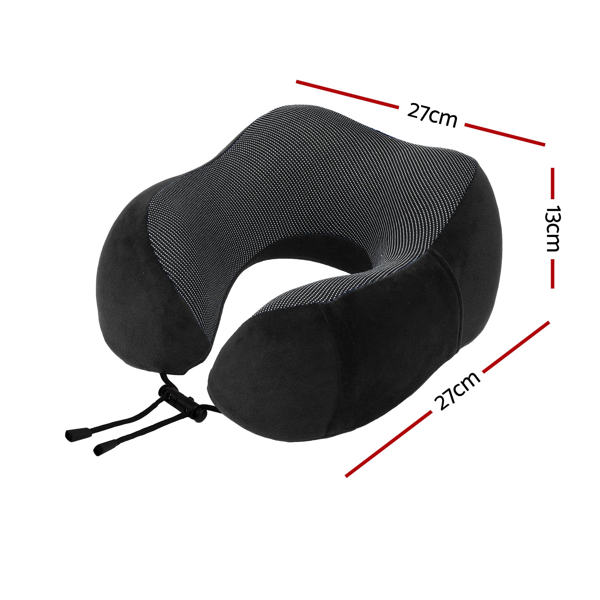 Serano Memory Foam Travel Pillow – Black
