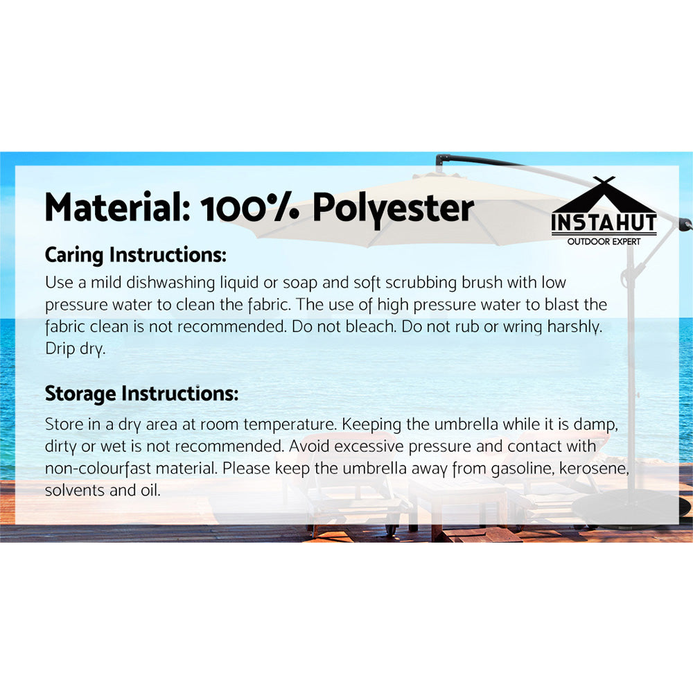 Eclipse Outdoor Umbrella – Black – 3m