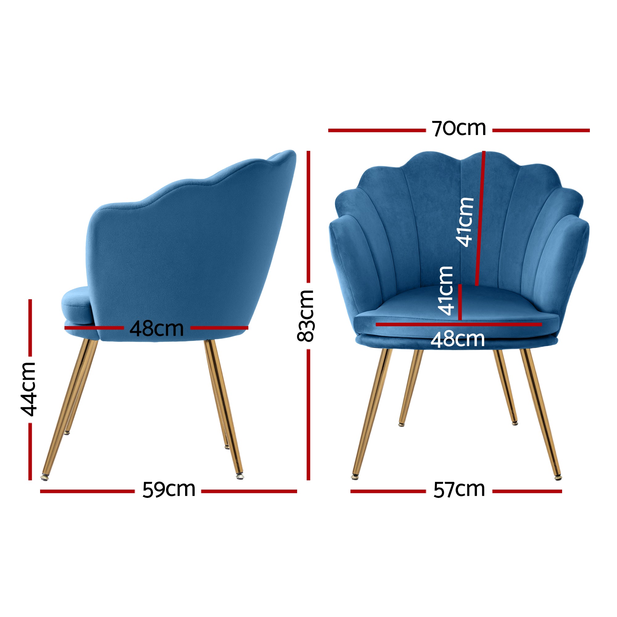 Serano Velvet Armchair – Blue