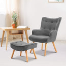 Grey Armchair with Ottoman – Lansar Collection