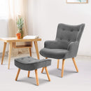 Grey Armchair with Ottoman – Lansar Collection