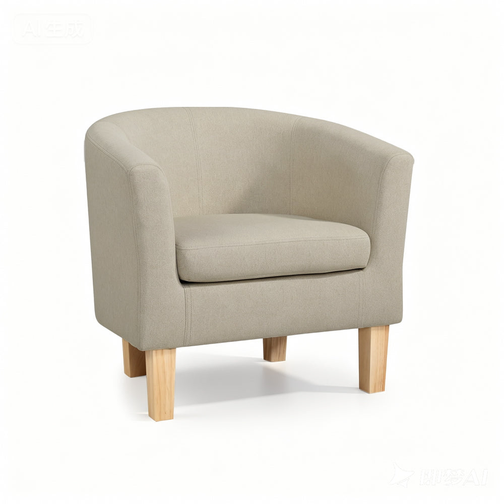 Armchair Tub Chair Beige Abby