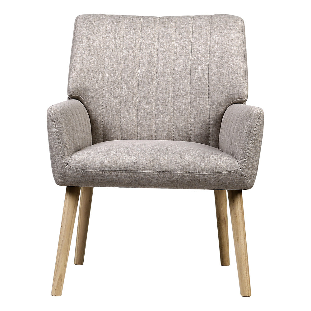 Halston Fabric Armchair – Beige